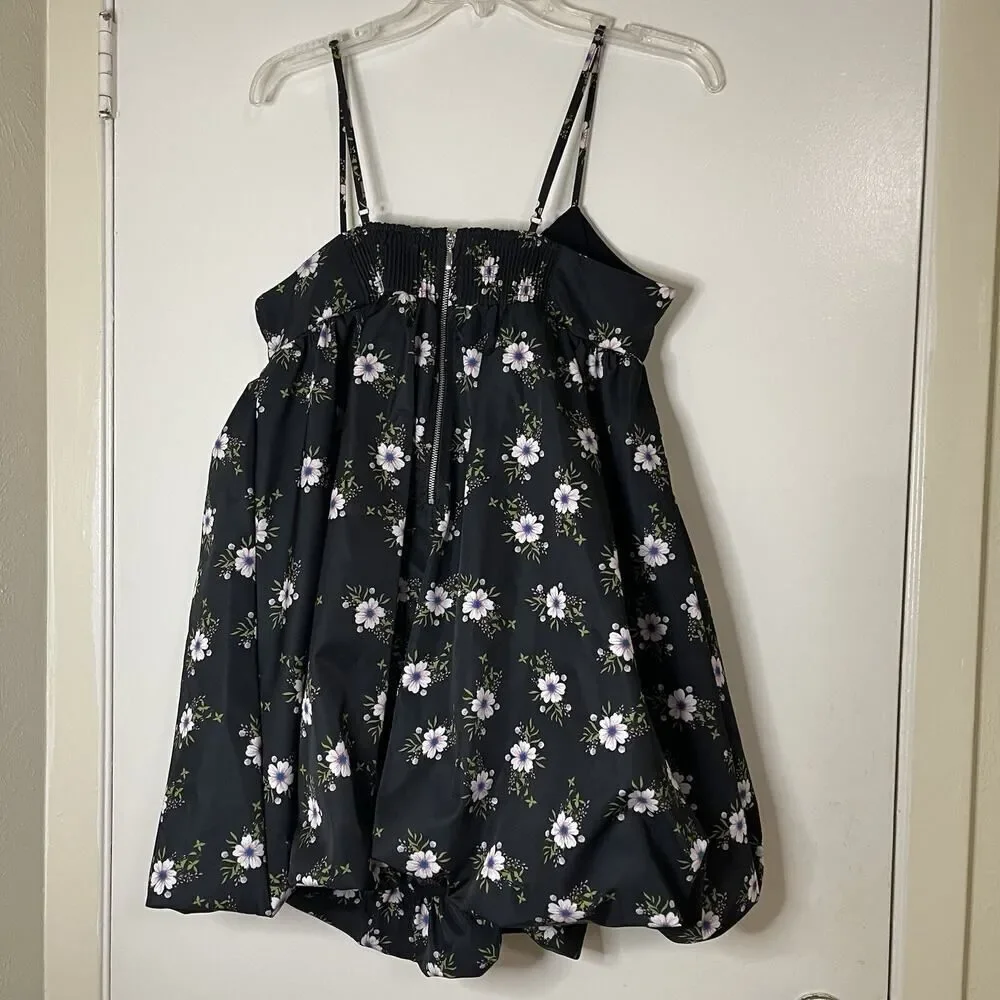 NEW! Free people In A Bubble Mini Dress black floral size medium $128